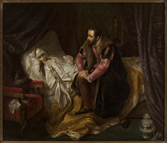 Death of Barbara Radziwiłł by Józef Simmler