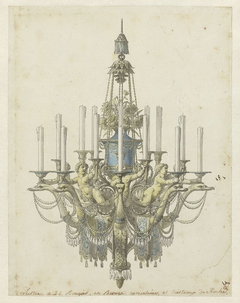 Design for a chandelier by Jean Démosthène Dugourc