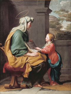 Education of the virgin by Giovanni Francesco Romanelli