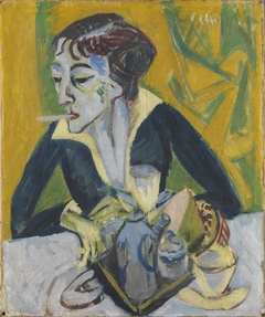 Erna mit Zigarette by Ernst Ludwig Kirchner