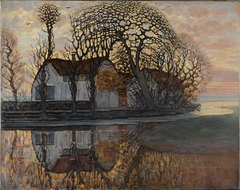 Farm Near Duivendrecht, in the Evening by Piet Mondrian