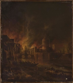 Fire at Night by Aert van der Neer