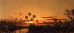 Florida River Scene: Early Evening, After Sunset by Martin Johnson Heade