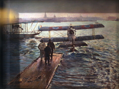 Flying boat departing Dunkirk, 13 November 1916 by Joseph-Félix Bouchor