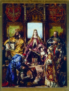 Founding of the Academy, 1361–1399–1400 AD, from the series “History of Civilization in Poland” by Jan Matejko