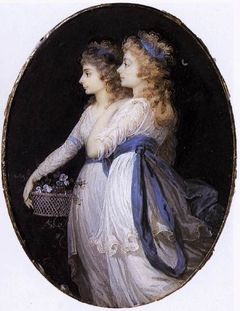 Georgiana, Duchess of Devonshire, with Lady Elizabeth Foster by Jean-Urbain Guérin