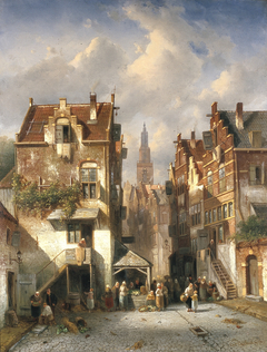 Gezicht op Nijmegen by Charles Leickert