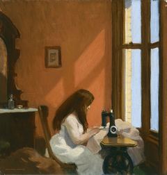 Girl at Sewing Machine by Edward Hopper