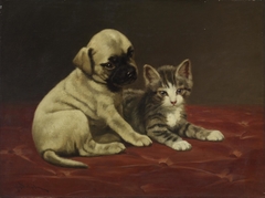 Good Friends (Puppy and Kitten) by John Henry Dolph