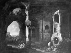 Grotto. Fantasy by Charles Cornelisz de Hooch