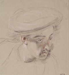 Head of a Cavass - Study for Slave Market, Constantinople - Sir William Allan - ABDAG003388 by William Allan