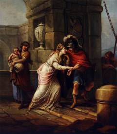 Hector and Andromache by circle of Antonio Zucchi