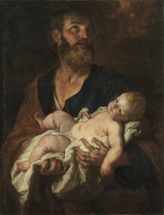 Hl. Josef mit dem Christkind by Johann Carl Loth