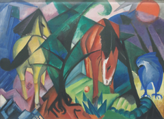 Horses and Eagle by Franz Marc