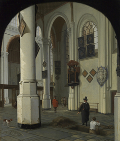 Inneres der Oude Kerk in Delft by Hendrick Cornelisz van Vliet