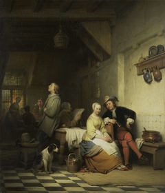 Interior of an Inn, with Figures in Seventeenth-Century Costume by Ferdinand De Braekeleer I