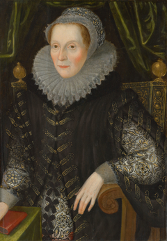 Joan Stint, Mrs George Evelyn (1550-1613) by John Bettes the Younger