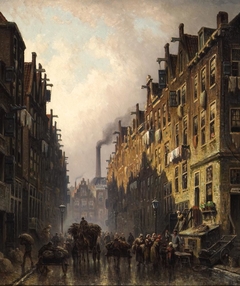 Jodenbuurt in Amsterdam by Eduard Alexander Hilverdink