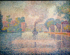 L’Hirondelle Steamer on the Seine by Paul Signac