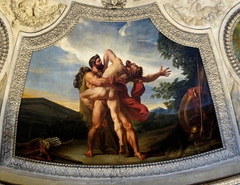 La Terre. Combat d'Hercule et d'Antée by Auguste Couder