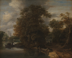 Landscape by a River. In the Background a Limekiln by Cornelis Gerritsz Decker