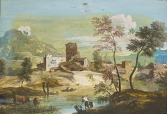 Landscape with a Foreground River and Buildings Beyond by Marco Ricci