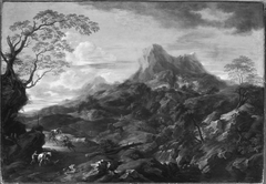 Landscape with Horsemen on a Road by Pandolfo Reschi