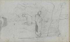 Landschap met figuren by George Hendrik Breitner