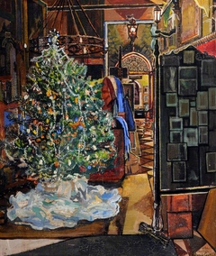 Le Coin - My Studio with Christmas Tree by Francis Ferdinand Maurice Cook