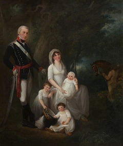 Lieutenant John Cave of the Bristol Troop of Gentlemen and Yeomanry Cavalry and his Family by Anonymous