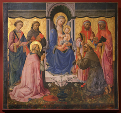 Madonna and Child enthroned with Saints by Domenico di Michelino