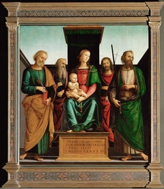 Mary with Child and Four Saints by Pietro Perugino