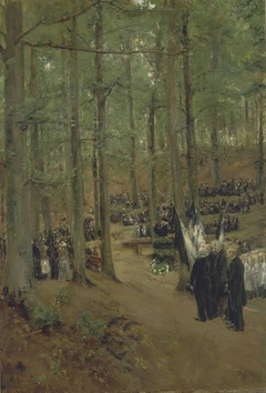 Memorial Service for Emperor Frederick at Kösen by Max Liebermann