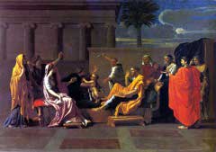 Moses Trampling on Pharoah's Crown by Nicolas Poussin