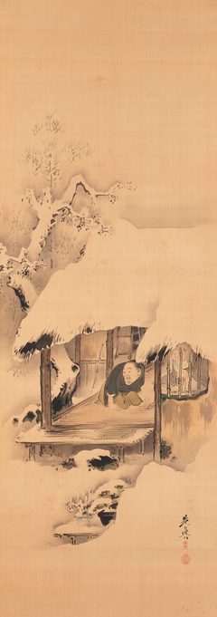 Noh Play Hachinoki, two of three by Shibata Zeshin