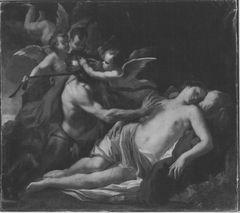 Nymphe and Satyr by Francesco Albani