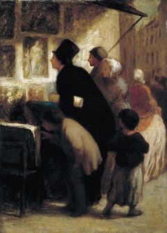 Outside the Print–Seller's Shop by Honoré Daumier