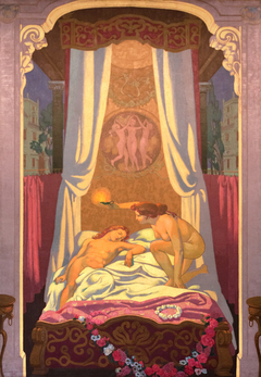 Panel 3. Psyche Discovers that Her Mysterious Lover is Eros by Maurice Denis