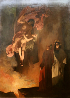 Paolo Malatesta et Francesca da Rimini aux Enfers by Henri-Jean Guillaume Martin