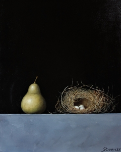 Pear and Birdsnest by Erling Steen