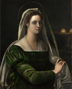 Portrait of a Lady with the Attributes of Saint Agatha by Sebastiano del Piombo