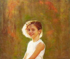 "Portrait of a little girl" by Οδυσσέας Οικονόμου