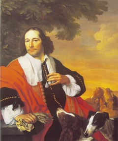 Portrait of a Man with his Dogs by Bartholomeus van der Helst