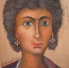 Portrait of a woman by Aggeliki Papadomanolaki