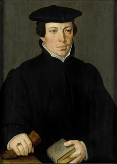 Portrait of a young Clergyman by Pieter Pourbus