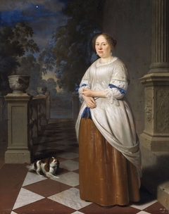 Portrait of Anna Splinter, wife of Johan Hulshout (1623–1687) by Pieter Cornelisz van Slingelandt