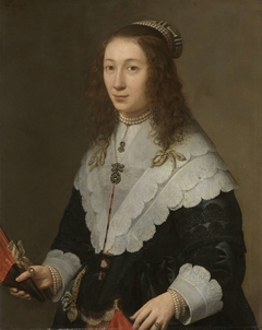 Portrait of Catharina van Well, Wife of Guilliaam van Bleyswijk by Gerard van Kuijl