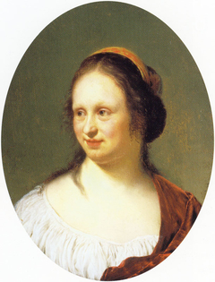 Portrait of Cunera van der Cock, the painter's wife by Frans van Mieris the Elder