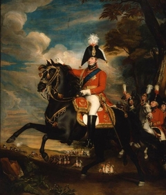 Portrait of H. R. H. the Prince of Wales at a Review, Attended by Lord Heathfield, General Turner, Col. Bloomfield, and Baron Eben; Col. Quinton in the Distance by John Singleton Copley