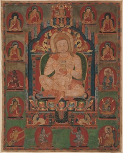 Portrait of Jnanatapa Attended by Lamas and Mahasiddhas by Anonymous